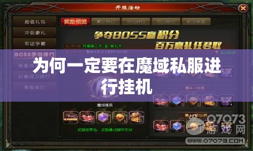 为何一定要在魔域私服进行挂机
